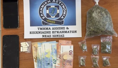 Δύο συλλήψεις ημεδαπών για διακίνηση ναρκωτικών σε Αχανές και Νέα Ιωνία