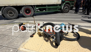 Τροχαίο δυστύχημα στον Πύργο: Φορτηγό παρέσυρε και σκότωσε 55χρονο ποδηλάτη (βίντεο)