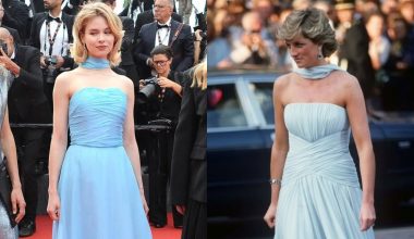 Anastasia Andrushkevich: Η εμφάνιση της Ρωσίδας ηθοποιού με γαλάζιο φόρεμα που θύμιζε εκείνο της πριγκίπισσας Diana