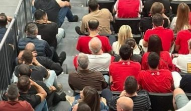 Φωτό πριν την συμπλοκή Δημητριάδη-Μαρινάκη: «Τείχος» 9 ατόμων προστατεύει τον ανιψιό του πρωθυπουργού