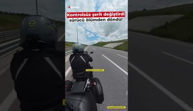 Τρομακτικό τροχαίο στην Τουρκία: Μηχανή «καρφώθηκε» σε ΙΧ μετά από απότομη αλλαγή λωρίδας (βίντεο)