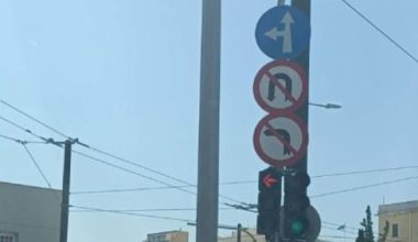 Πειραιάς: Οι «αντικρουόμενες» πινακίδες σε κεντρική διασταύρωση που μπερδεύουν τους οδηγούς