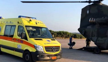 Έκτακτη αεροδιακομιδή 66χρονης που τραυματίστηκε σοβαρά σε τροχαίο στην Εύβοια