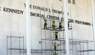 Δείτε βίντεο: Η στιγμή που αφαιρείται το όνομα του Ν.Τραμπ από το Κέντρο Κένεντι
