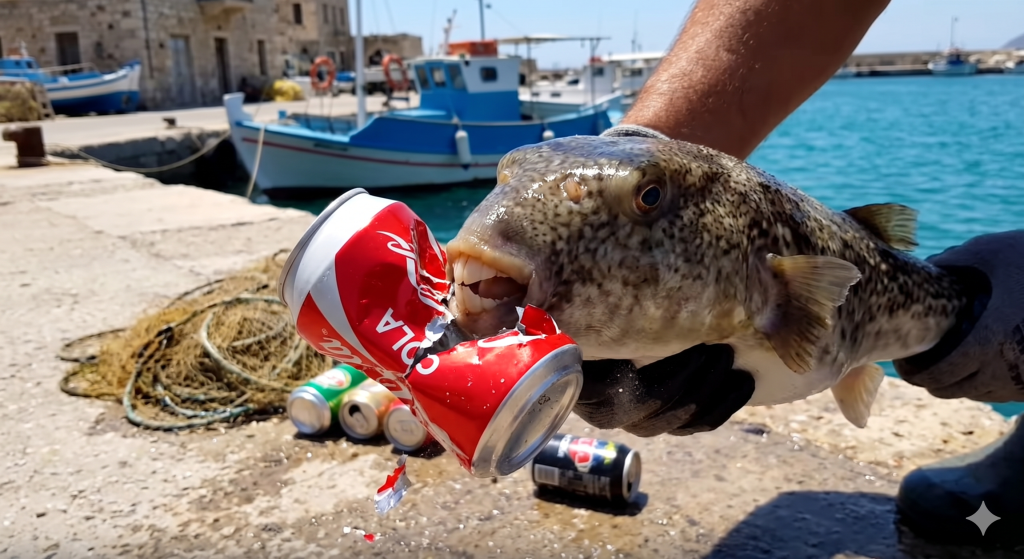 Σοκαριστικό βίντεο: Λαγοκέφαλος κόβει κουτάκι αναψυκτικού σαν να είναι χαρτί