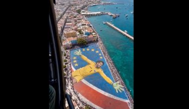 Το απίθανο γκράφιτι για τον Βοζίνια στο Πράσινο Ακρωτήρι (βίντεο)