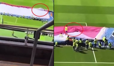 Απίστευτη στιγμή στο Μουντιάλ: Εθελοντής «χάθηκε» μέσα σε τεράστια σημαία πριν τον αγώνα Τσεχία – Ν.Αφρική (βίντεο)