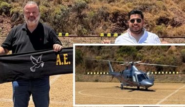 Με το ελικόπτερο στη Λογγά Μεσσηνίας ο Μάριος Ηλιόπουλος (βίντεο)