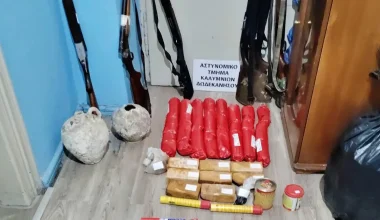 Κάλυμνος: Οπλοστάσιο με εκρηκτικά, όπλα και αρχαία αντικείμενα αποκάλυψαν αστυνομικές έρευνες