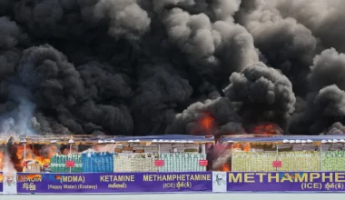 Μιανμάρ: Έκαψαν πάνω από 50 τόνους κατασχεμένων ναρκωτικών αξίας 600 εκατ. δολαρίων (φώτο)
