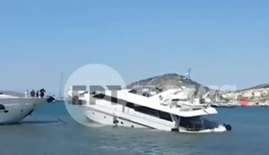 Βυθίστηκε ιδιωτικό σκάφος στη μαρίνα Σαλαμίνας – κινητοποίηση του Λιμενικού (βίντεο)