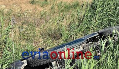 Αυτοκίνητο στην Εύβοια τούμπαρε και βγήκε εκτός του δρόμου (φωτο)