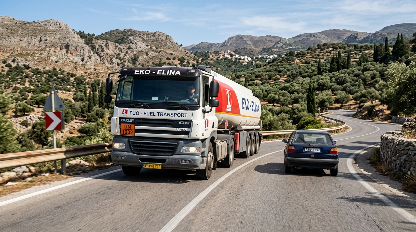 Χανιά: Συνελήφθη ο οδηγός βυτιοφόρου που πραγματοποίησε επικίνδυνη προσπέραση