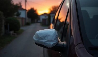Πλαστική σακούλα στον καθρέφτη αυτοκινήτου – Τι σημαίνει και γιατί χρησιμοποιείται