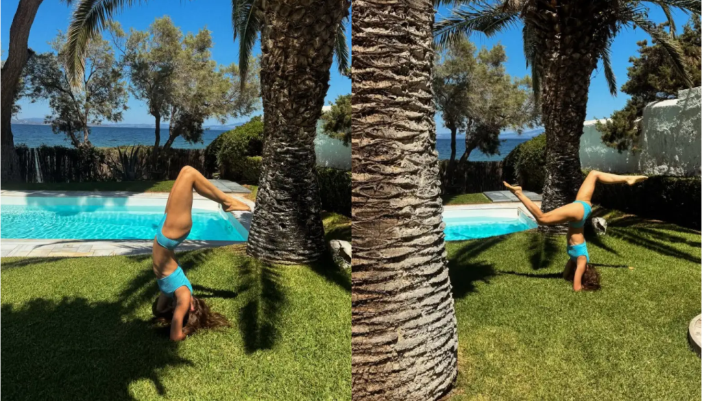Τα… ακροβατικά της Κλέλιας Ανδριολάτου με μαγιό δίπλα σε πισίνα που «ζάλισαν» το Instagram (φώτο)