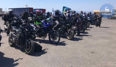 Έφτασαν στη Ρόδο Κύπριοι μοτοσικλετιστές για τις εκδηλώσεις μνήμης των Τ.Ισαάκ και Σ.Σολωμού