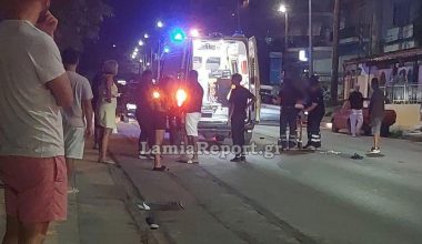 Ακόμα ένα σοβαρό τροχαίο στη Λαμία: 23χρονη συγκρούστηκε με το μηχανάκι της με νεαρό οδηγό δίκυκλου