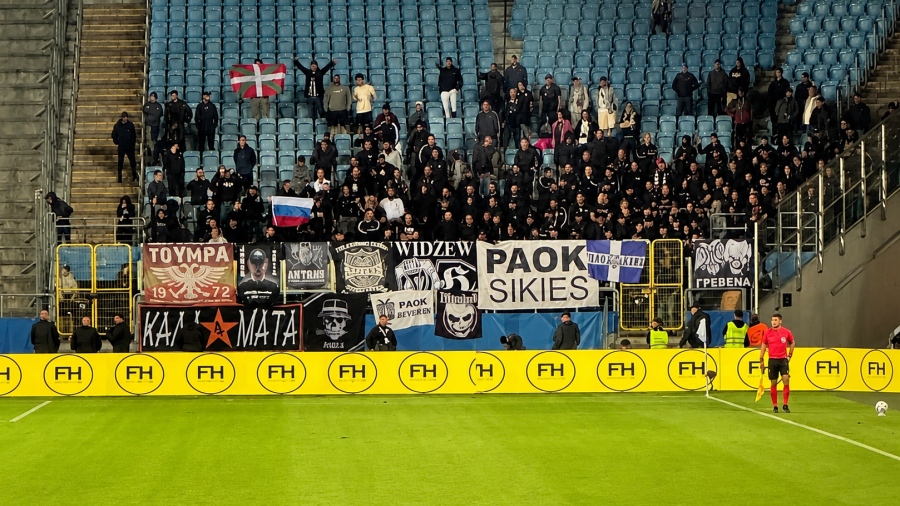 Η Ντινάμο Κιέβου καλεί την UEFA να παρέμβει για τη ρωσική σημαία στις εξέδρες του ΠΑΟΚ