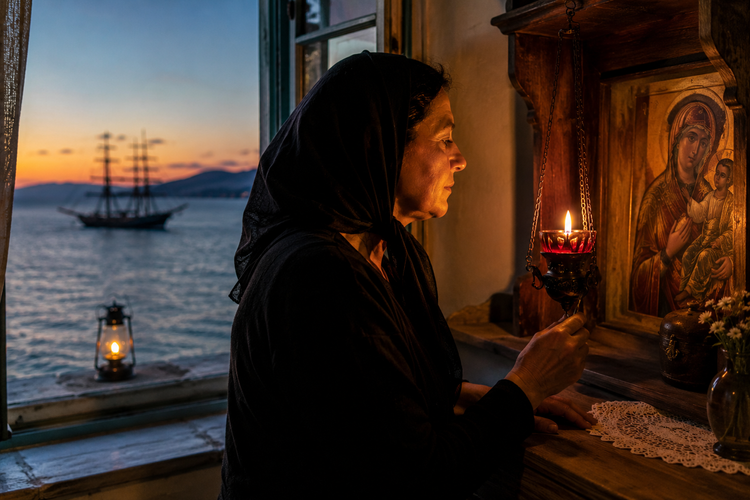 Όταν οι γυναίκες άναβαν καντήλι για τους ναυτικούς που έλειπαν μήνες: Το παλιό ελληνικό έθιμο που χάνεται