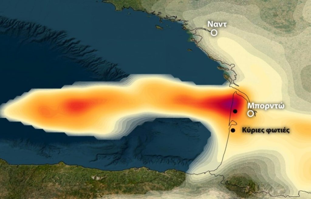 Δορυφορικές εικόνες αποκαλύπτουν το «ταξίδι» των καπνών από τις πυρκαγιές στη Γαλλία