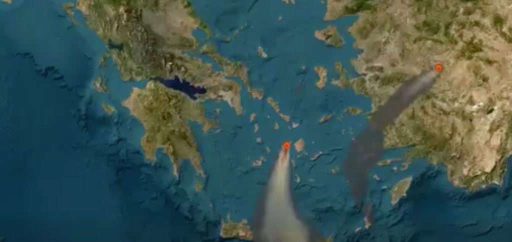 Φωτιά στην Πάρο: Ο καπνός έφτασε μέχρι την Κρήτη – Βίντεο δείχνει τη διασπορά του