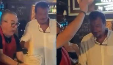 Το γλέντησε με την ψυχή του στην Σύμη ο Εργκίν Αταμάν: Του έσπαγαν πιάτα στο κεφάλι του (βίντεο)