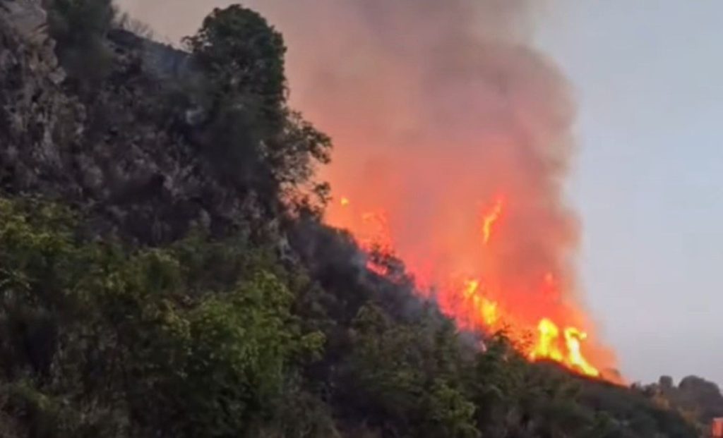 Βίντεο: Αλβανοί πυροσβέστες δίνουν «μάχη» για να οριοθετήσουν την πυρκαγιά στη Μαλακάστρα
