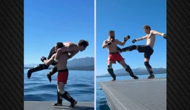 Ο Μ.Ζούκερμπεργκ πάλεψε με αστέρα του UFC και με συνοπτικές διαδικασίες βρέθηκε στα νερά της λίμνης Τάχο! (βίντεο)