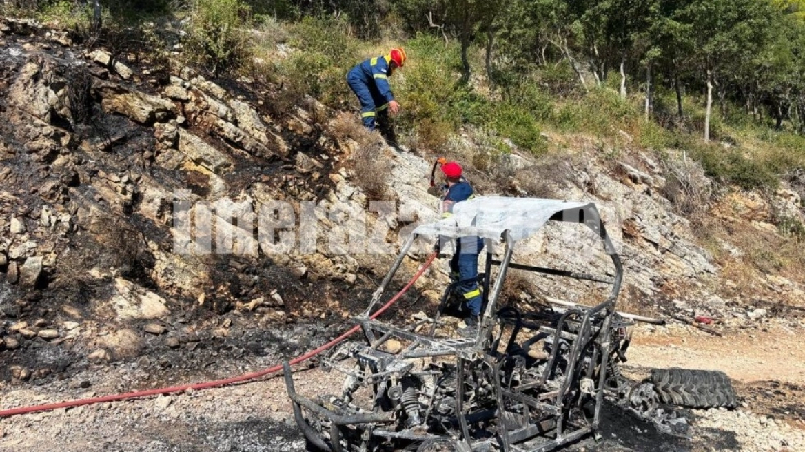 Ζάκυνθος: Από ένα όχημα Beach Buggy ξεκίνησε η φωτιά στον Μαραθιά – Σώθηκαν την τελευταία στιγμή πατέρας και γιος