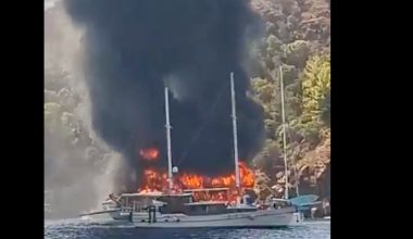 Τουρκία: 115 επιβάτες έπεσαν στη θάλασσα για να σωθούν μετά από φωτιά σε τουριστικό σκάφος (βίντεο)