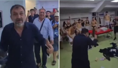 Βίντεο: Ο Αλβανός πρόεδρος της Ντιναμό Σίτι μπήκε στα αποδυτήρια και σκόρπισε 500.000 ευρώ