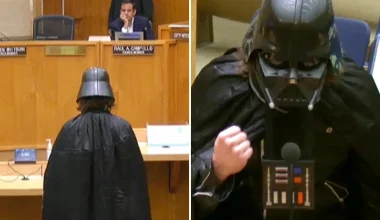 Βίντεο: Άγνωστος μπήκε σε δημοτικό συμβούλιο ντυμένος ως Darth Vader – «Ο αυτοκράτορας χρειάζεται κάμερες Al»