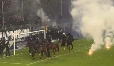 Σκηνές ροντέο στο Κύπελλο Γερμανίας: Μπήκαν έφιπποι αστυνομικοί για να ηρεμήσουν τα πνεύματα (βίντεο)