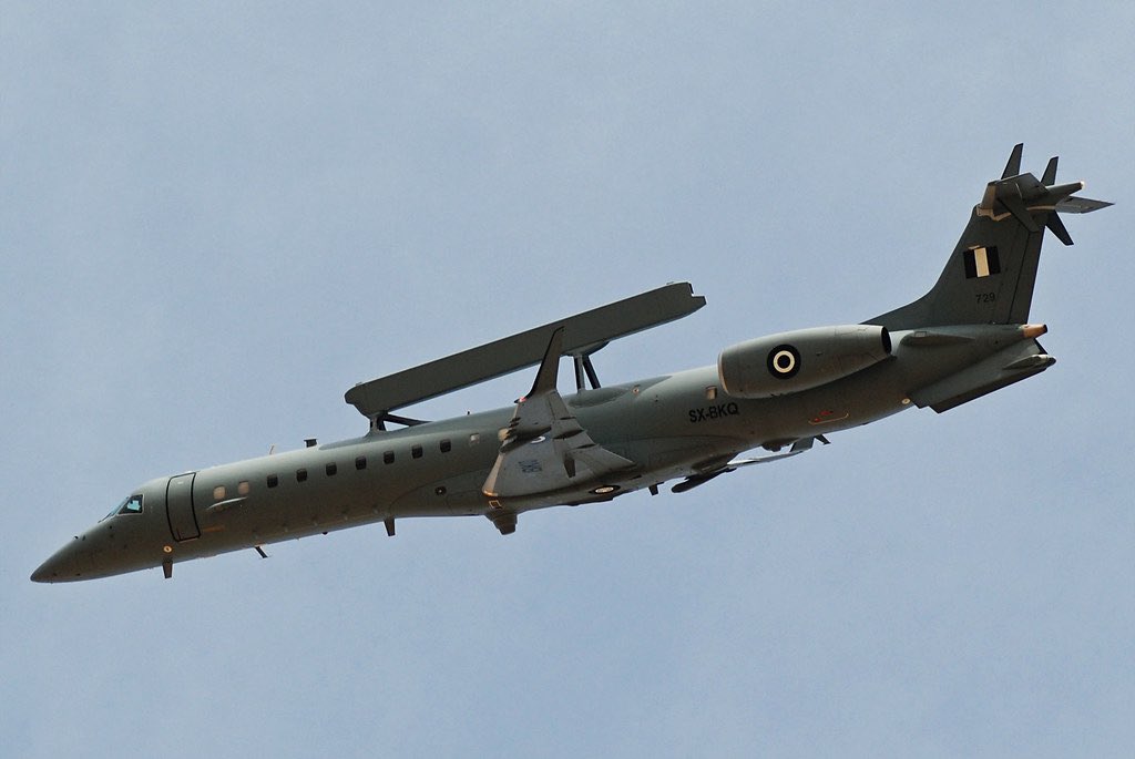 Αεροσκάφη Erieye EMB-145 της ΠΑ σε ασυνήθιστες πτήσεις πάνω από Αιγαίο και ανατολική Μεσόγειο
