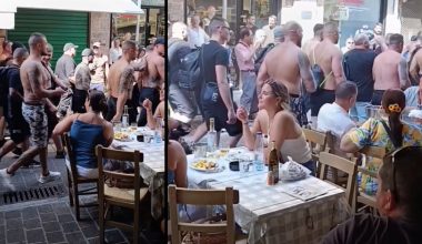 Ημίγυμνοι οπαδοί της Λέφσκι Σόφιας στο Μοναστηράκι – Καταγράφηκαν περιστατικά παρενόχλησης (βίντεο)