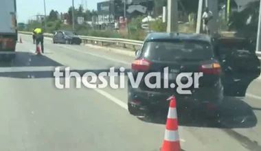 Θεσσαλονίκη: Σταμάτησε το ΙΧ του λόγω αδιαθεσίας και προσέκρουσε πάνω του άλλο όχημα (βίντεο)