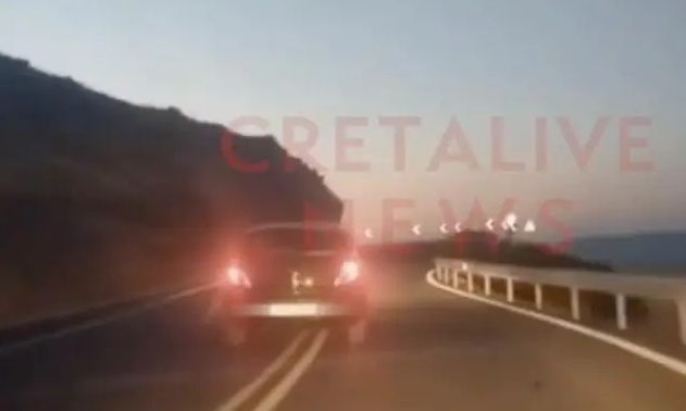 Κρήτη: H στιγμή που αυτοκίνητο κάνει επικίνδυνους ελιγμούς σε δρόμο με στροφές & περνά στο αντίθετο ρεύμα! (βίντεο)