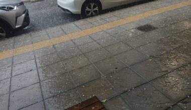 Ισχυροί άνεμοι και έντονη χαλαζόπτωση έπληξαν το Αγρίνιο: Προβλήματα στην κυκλοφορία των οχημάτων (βίντεο)
