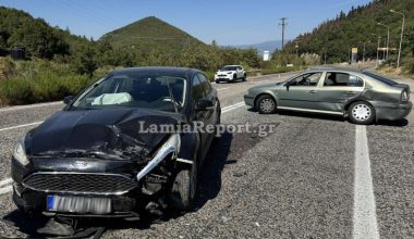 Λαμία: Τροχαίο στον δρόμο προς Μπράλο – Στο νοσοκομείο πατέρας και γιος