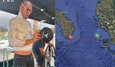 Βίντεο: Η στιγμή που ο Σπύρος Χρυσικόπουλος βγαίνει από τη θάλασσα μετά από σχεδόν 32 ώρες κολύμπι
