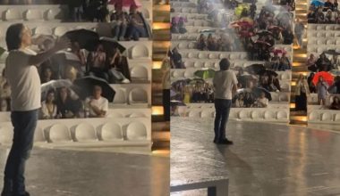Γιάννης Κότσιρας: Τραγούδησε ακαπέλα το «Τσιγάρο» μέσα στη βροχή πριν αναβάλει τη συναυλία (βίντεο)