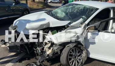 Πύργος: Σφοδρή σύγκρουση οχημάτων σε διασταύρωση – Τέσσερις τραυματίες (φωτο)