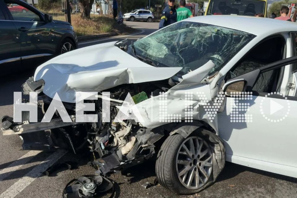 Πύργος: Σφοδρή σύγκρουση οχημάτων σε διασταύρωση – Τέσσερις τραυματίες (φωτο)