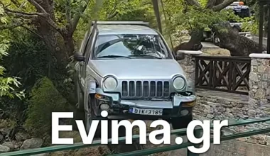 Βίντεο: Αυτοκίνητο στην Κάρυστο εξετράπη της πορείας του και έπεσε μέσα στο ποτάμι