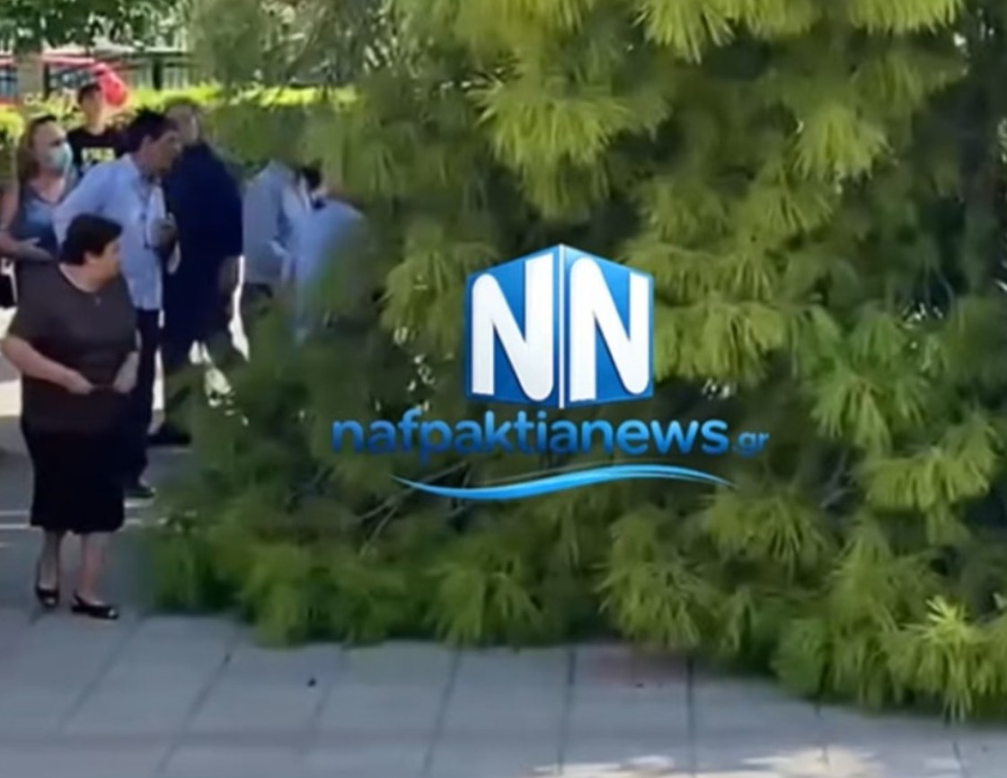 Αναστάτωση στην Ναύπακτο: Τρεις τραυματίες μετά από πτώση κλαδιού εν ώρα κηδείας (βίντεο)