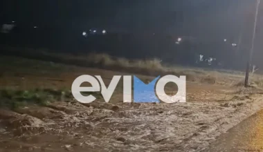 Στο έλεος της κακοκαιρίας η Εύβοια – Πλημμύρες και κατολισθήσεις (βίντεο)