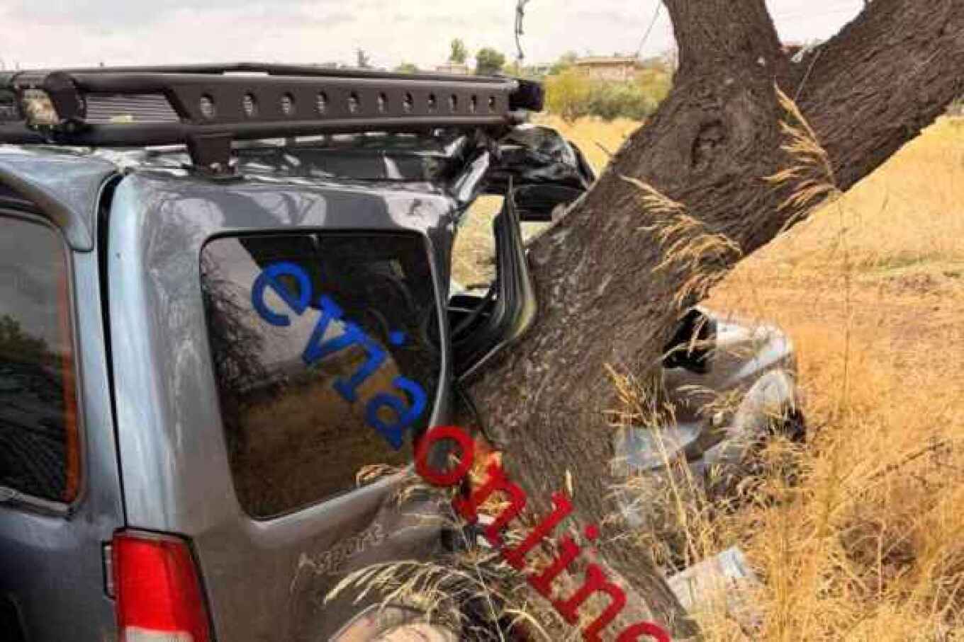Χαροπαλεύει 35χρονος από την Ερέτρια που «καρφώθηκε» με το τζιπ του πάνω σε δέντρο