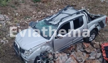 Εύβοια: Έχασε τον έλεγχο και έπεσε σε γκρεμό 15 μέτρων