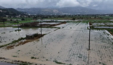 Εικόνες καταστροφής στο Οροπέδιο Λασιθίου – Χιλιάδες στρέμματα κάτω από τα νερά (φώτο)