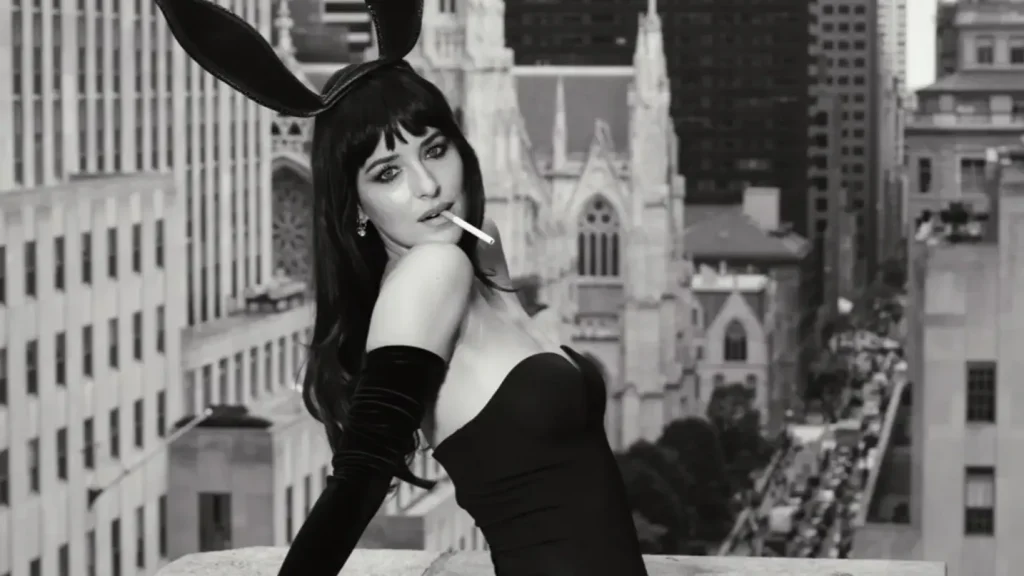 Η Ν.Τζόνσον μεταμορφώθηκε σε… κουνελάκι του Playboy: Πόζαρε με κορσέ και ψηλές κάλτσες (φωτο)
